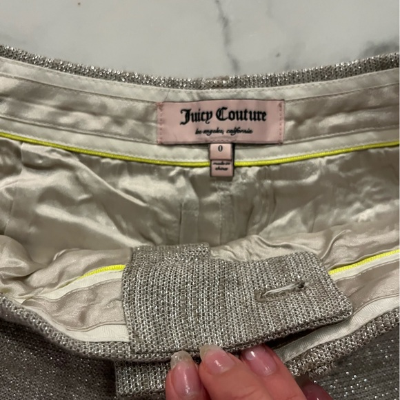 Juicy Couture, size: 0, light grey poplin with sliver sparkle - Picture 3 of 3